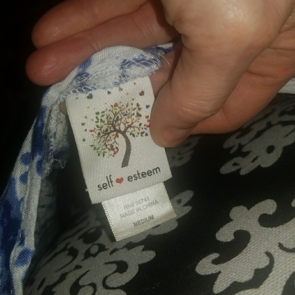 Blue/ white women's blouse - Picture 6 of 7